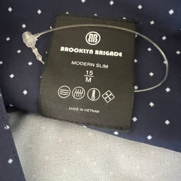 Brooklyn Brigade Slim Fit Wrinkle Resistant Cool Tech Long Sleeve Dress Shirt - Picture 9 of 12